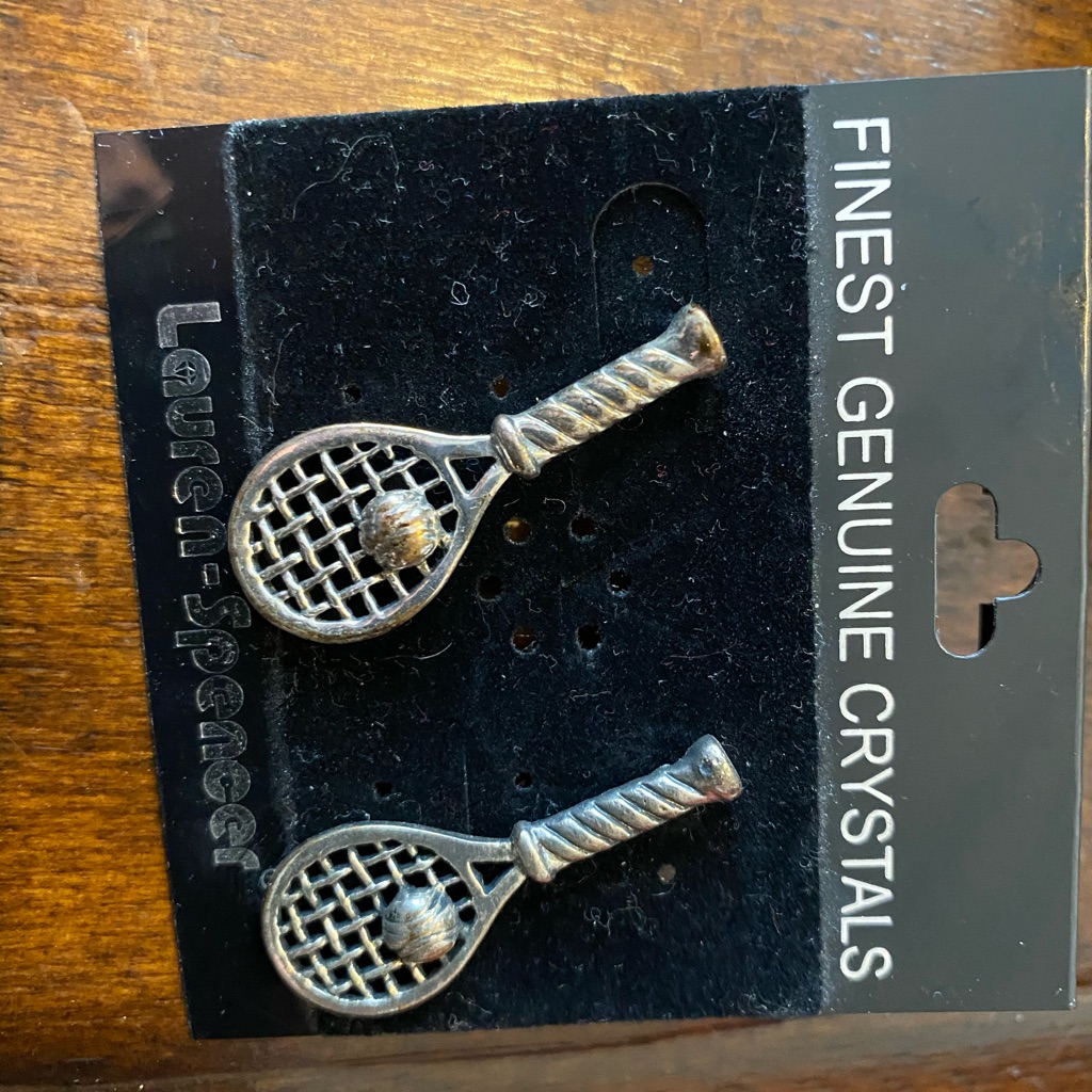 Tennis Racket Pierced Earrings